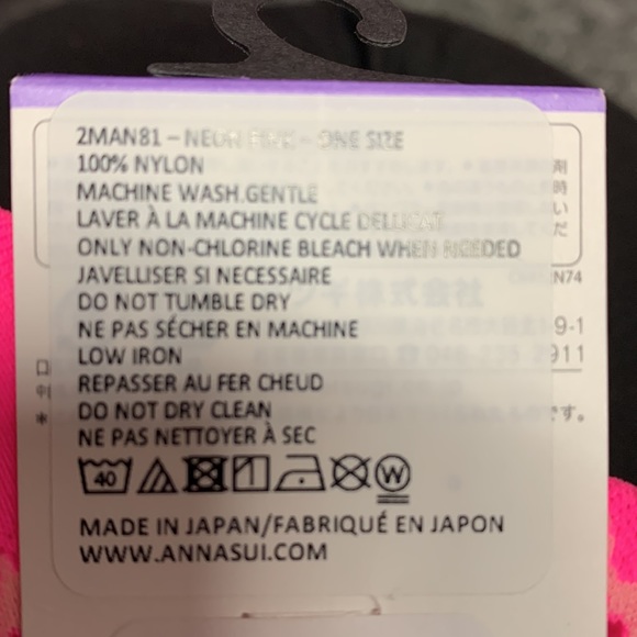 Anna SUI Neon Pink socks new with tags - Picture 4 of 5